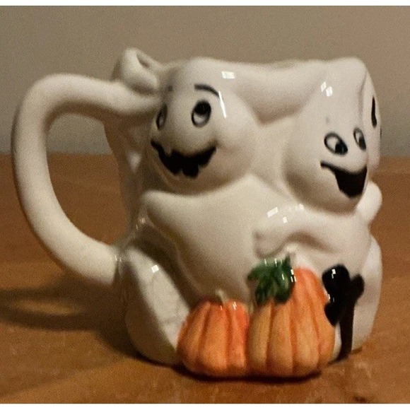 The Unbranded Brand Other - Unbranded Ghost And Pumpkin Halloween Coffee/Tea Mug